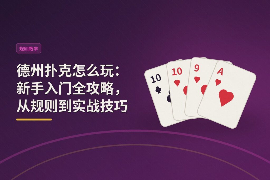 德州扑克怎么玩 - 德州扑克怎么玩:新手入门全攻略,从规则到实战技巧一次讲透